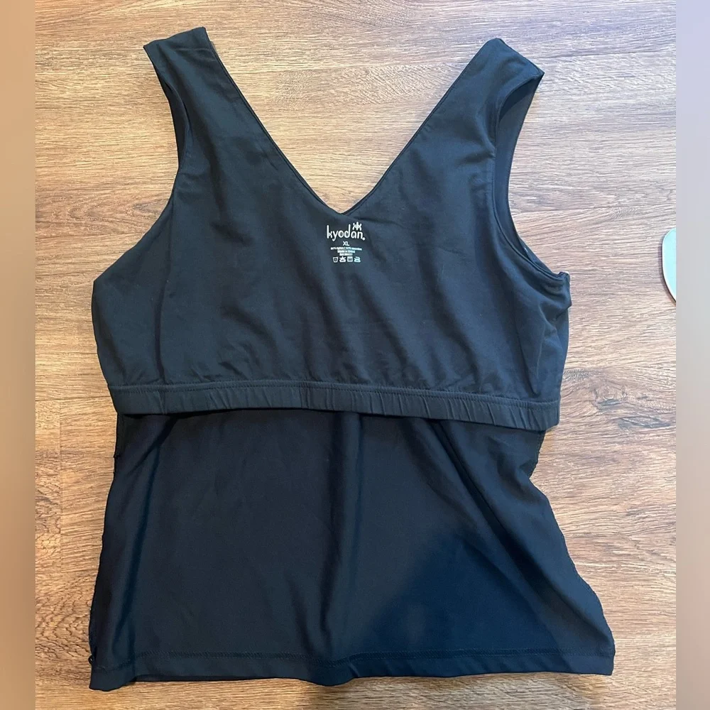 NWT KYODAN Black Sleeveless Athletic Workout Gym Tank Top Shirt Women's … - Picture 6 of 11